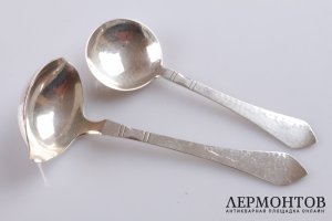 Столовый сервиз на 14 персон. Georg Jensen. Серебро 925 пробы. Дания