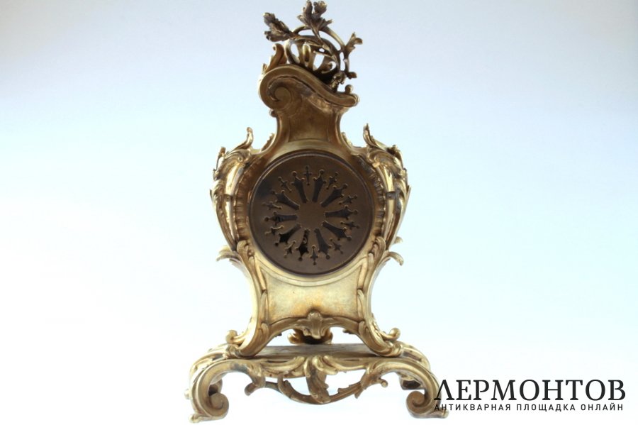 Часы каминные Adolphe Mougin. Бронза, золочение. Франция, конец XIX в.