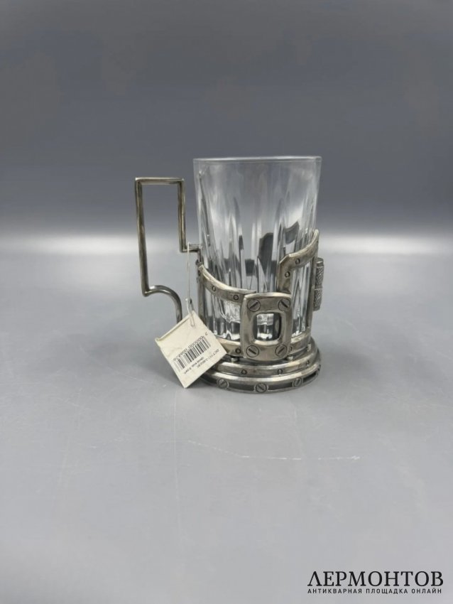 Подстаканник со стаканом. Серебро 875 пробы, Россия, 2000-е годы