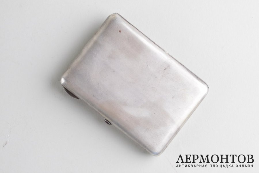 Портсигар в стиле Модерн. Тамара и Демон. Москва, 1908-1917 гг. Серебро 84 пробы.