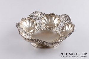 Ваза ажурная. Серебро 875 пробы. Европа