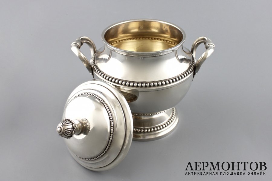 Сахарница в стиле ампир. Lappara. Серебро 950 пробы. Франция, 1900-е гг.