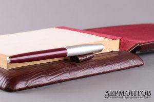 Блокнот настольный с ручкой. Серебро 875. СССР, 1927-1955 гг.