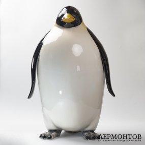 Статуэтка «Императорский пингвин». Керамика, Ceramiche Boxer, Италия, 1980–1990-е год