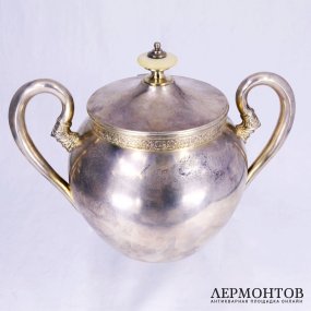 Кофейный набор: кофейник с сахарницей. Серебро 84. Российская империя