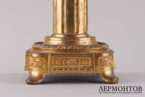 Подсвечник. Бронза, золочение. Франция, Париж, конец 19 в. 