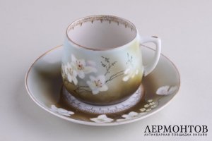 Кофейная пара. Фарфор. Гарднер. Российская империя. XIX в.