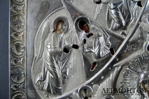 Неопалимая Купина. Дерево, темпера, серебро 84, Россия, Москва, 1820 год.
