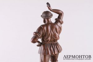 Скульптура Пляшущий мужик. Бронза. Россия, кон.19-нач. 20 века.