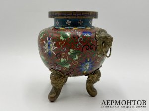 Курительница. Китай, 19 век. Эмаль клуазоне.