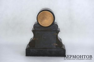 Каминные часы. Бронза, мрамор. Франция, XIX век.