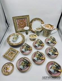 Чайная пара «Le Jardin des Papillons», форма Ikarus. Фарфор, Rosenthal, Versace