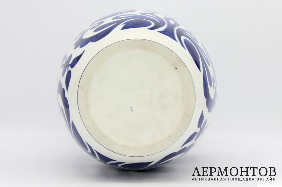 Большая ваза Орнамент. Фарфор, роспись. СССР, ЛФЗ, 1950 - 60е гг.