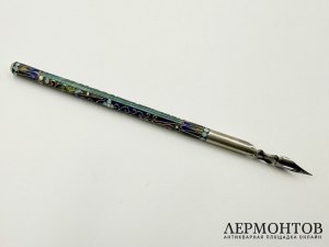 Перьевая ручка. Россия, фабрика ИЗО. Серебро 916 пробы, эмаль.