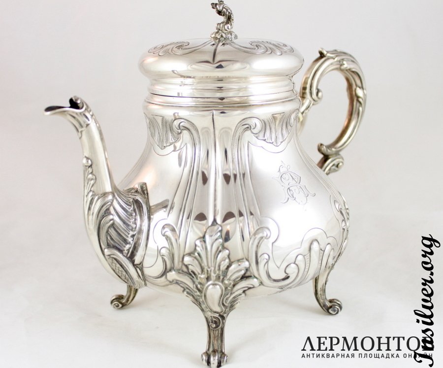 Чайно-кофейный сервиз Gross . Серебро 950. Франция