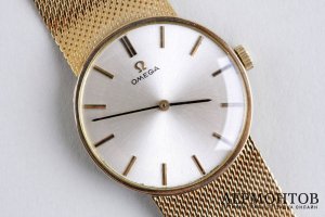 Часы женские наручные Omega. Золото 585 пробы. Швейцария, вторая половина XX века.