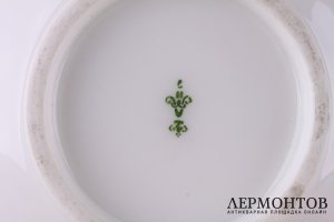 Чайная пара с цветочным фризом. Россия, ИФЗ, третья четверть 19 в.