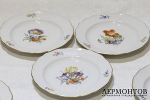 Столовый сервиз Мейсен. Фарфор, роспись. Германия, пер. пол. XX в.