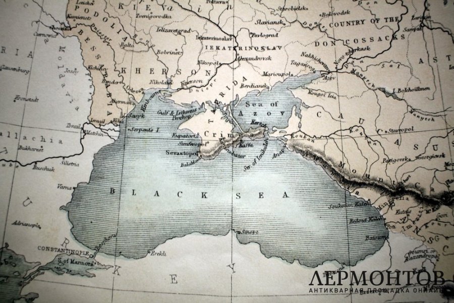 Карта. Российская империя в Европе. W. Hughes. Англия, 1860-е годы.