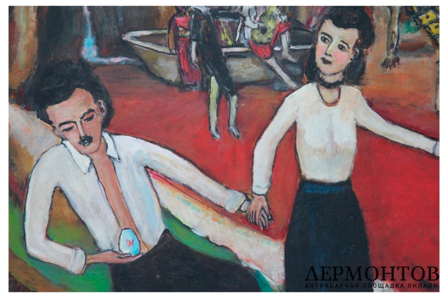 Картина . Гала и Дали, 2004 г. Владимир Иванович Макаров - МАВр. Оргалит, масло.