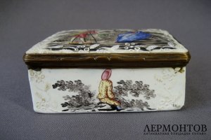 Табакерка. Бронза, горячая эмаль, ручная роспись. Франция, XVIII век.
