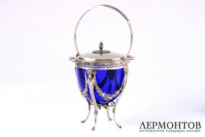 Ваза для конфитюра. СЕРЕБРО 950. ФРАНЦИЯ