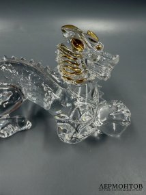 Статуэтка «Императорский дракон». Хрусталь, позолота, Baccarat, Франция