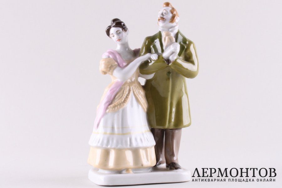 Скульптура Маниловы. Фарфор, роспись. СССР, ЛФЗ, 1970е гг.