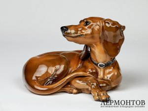 Статуэтка «Такса». Фарфор, Rosenthal, Германия, 1955 год