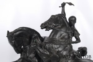 Скульптура Римский погонщик лошадей. Франция, Париж. Автор модели Fremiet, Бронза.