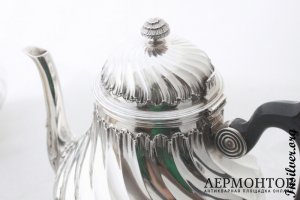 Чайно-кофейный сервиз Lapar. Серебро 950. Франция
