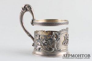 Подстаканник. 15 Артель. Серебро 84 пробы. Российская империя. 1908-1917 гг.