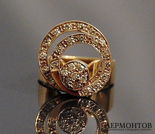 Кольцо Spinner Бриллианты 0.72 к, Золото