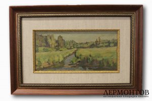 Картина Петровичев П.И. Ручей в лесу.