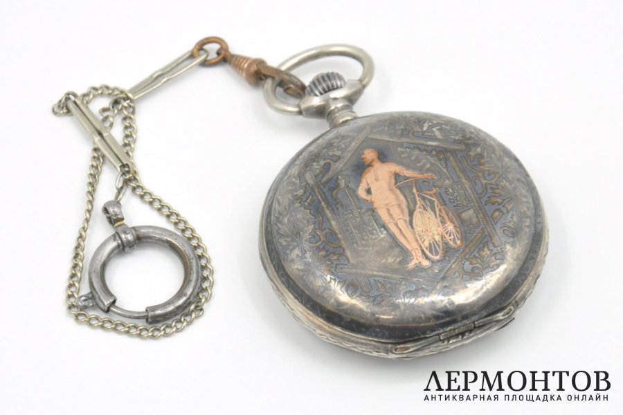 Часы карманные. Серебро, золото. Швейцария, механизм IWC, 1900-1910е гг.