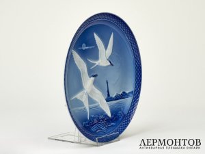 Тарелка настенная «Крачки». Фарфор, Hutschenreuther, Германия, 1980 год