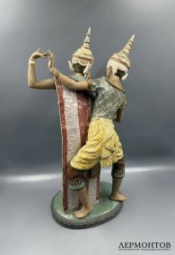 Статуэтка «Тайские танцоры». Фарфор грес, Lladro, скульптор Висенте Мартинес, Испания