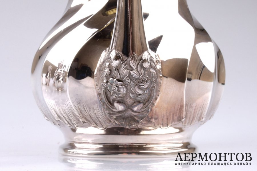 Чайно-кофейный сервиз рококо. Серебро 950. Франция