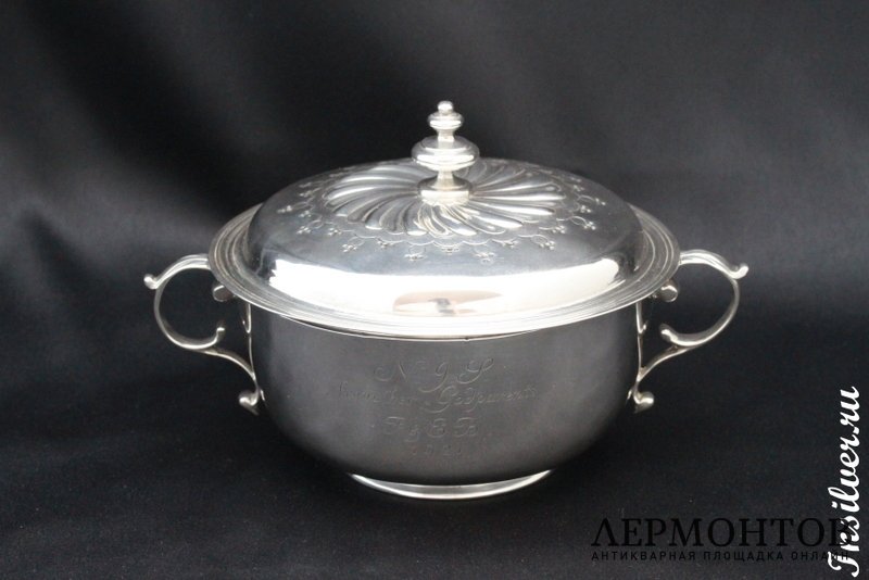 Суповая чашка. Серебро 925. Англия