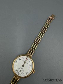 Наручные часы с браслетом. Золото 56 пробы, «Г. Мозеръ и Ко», Россия, 1908–1917 годы