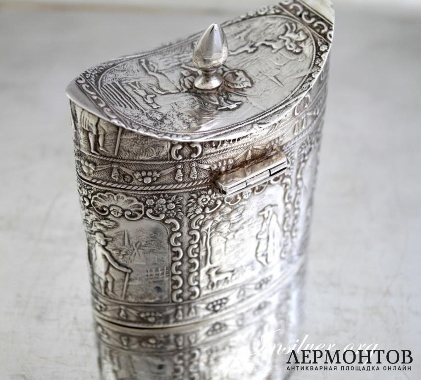 Чайница. Серебро 930. Голландия