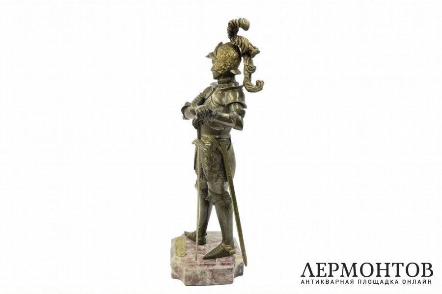 Скульптура Рыцарь Баярд. Франция, G. Omerth, 1920-е гг. Бронза, патинирование.