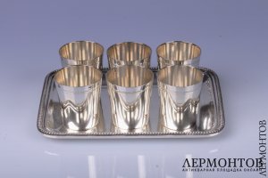 Набор для ликера Puiforcat. Серебро 950. Франция