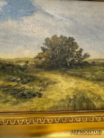 Картина «Летний пейзаж». Холст, масло, Е. Чепцов, Россия, начало 20 века