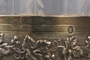 Набор стаканов для воды 10 шт. Франция, кон. 19 - нач. 20 в. Серебро 950 пробы.