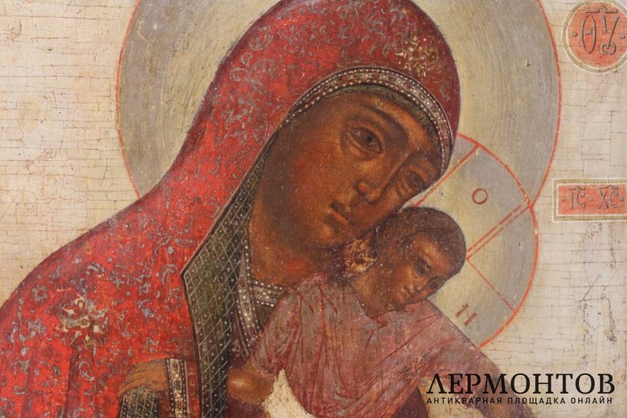 Икона Богоматерь Киккская. Россия, школа Оружейной Палаты. Дерево, левкас, темпера.