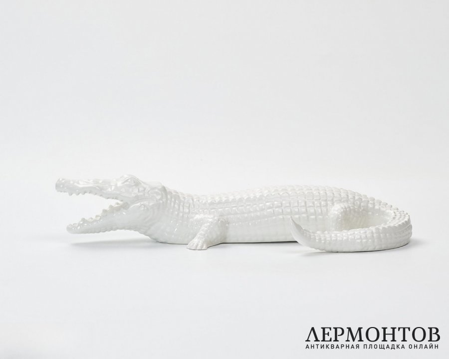 Статуэтка «Крокодил». Керамика, G.B.C. Ceramiche, Италия, 1970-е годы