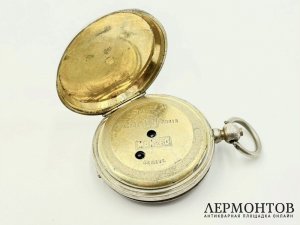 Часы-луковицы карманные. Приз 1879 г. За отличную стрельбу. Серебро 84 пробы.