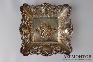 Ваза ажурная. Серебро 800 проба. Европа XX век.