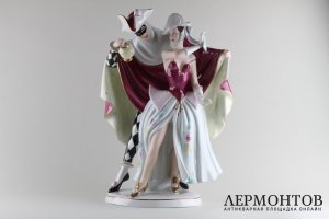 Статуэтка Карнавал. Фарфор. Royal Dux, Чехословакия. Вторая пол. XX в.